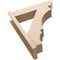 Ekena Millwork 8-in W x 32-in D x 38-in H Balboa Slat Rough Cedar Woodgrain TimberThane Outlooker, Primed Tan OUTUR080X32X38BOA24RCPR - alternate 4